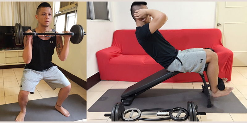 22磅臂熱舉重槓鈴+BW-13重量訓練機舉重椅/重訓床｜體驗分享
