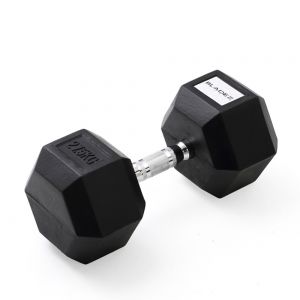 六角包膠啞鈴- 55 lbs(贈品款式隨機，以實品為主)